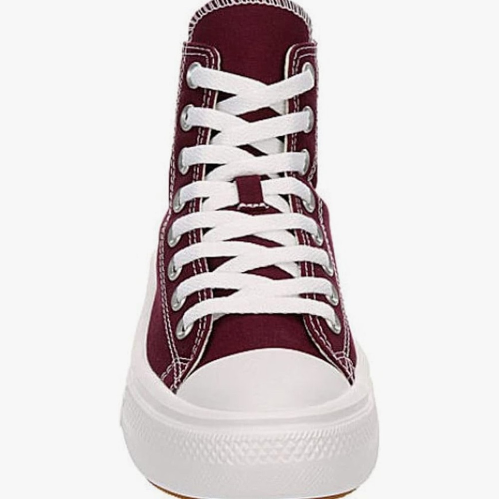 Converse Red and White High-Top Sneakers - Picture 3 of 10